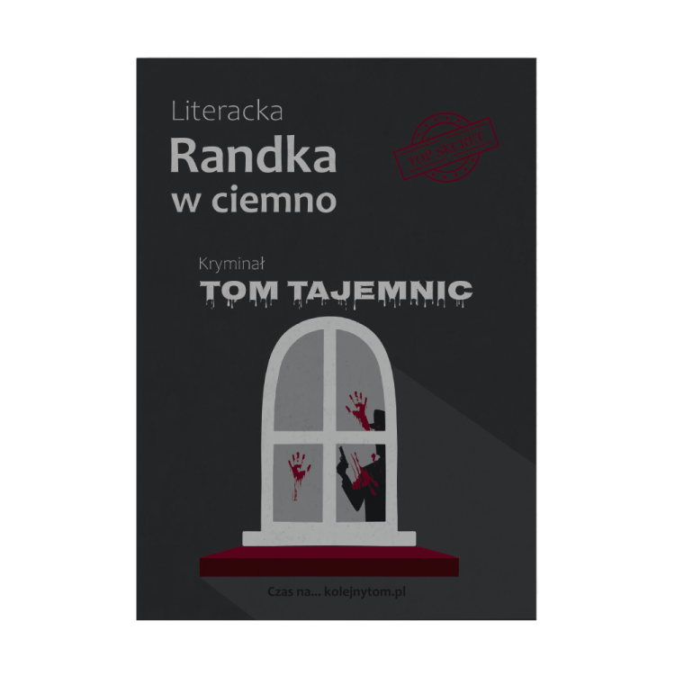 randka w ciemno z książką kryminalny tom tajemnic mroczny thriller w twardej oprawie dla miłośników kryminałów