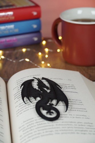 zakładka smok mroczny smok w książce dla fanów fantasy