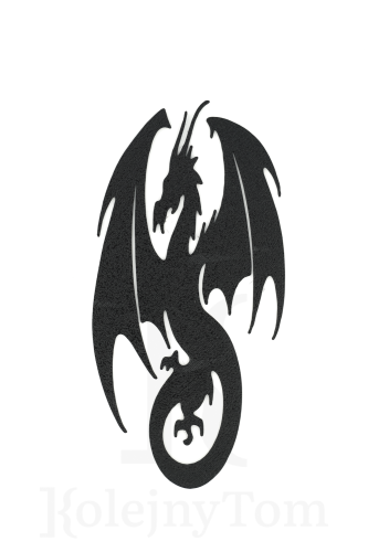 czarna zakładka do książki smok sylwetka smoka fantasy