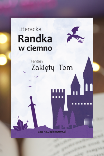tom zaklęć książka fantasy fioletowa okładka z motywem gwiazd i zamku dla fanów magii i czarodziejów literacka randka w ciemno